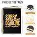 PUVOXHO Sorry Yesterday was The Deadline for All Complaints 160 Blank Pages Spiral Notebook, Office Pranks Gifts, Funny Gifts for Boss Leader Supervisor Mentor Coworker Family Friend