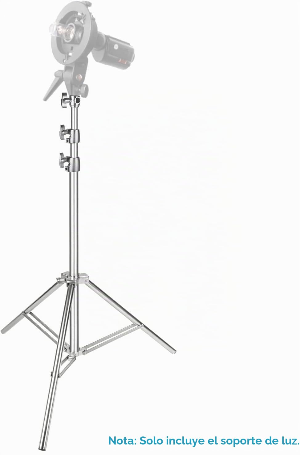 Neewer – Soporte para luz, de Acero Inoxidable, 220 cm, Plegable y portátil, Muy Resistente, Ideal para Estudio, Softbox, Monolight y Otros Equipos de fotografía, Color Plateado, 2 Unidades