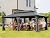 Domi Outdoor Living 14x20FT Hardtop Gazebo, Permanent Metal Gazebo with Galvanized Steel Double Roof and Aluminum Frame, Curtain and Netting, Large Pavilion Gazebo for Patio Deck Garden, Grey