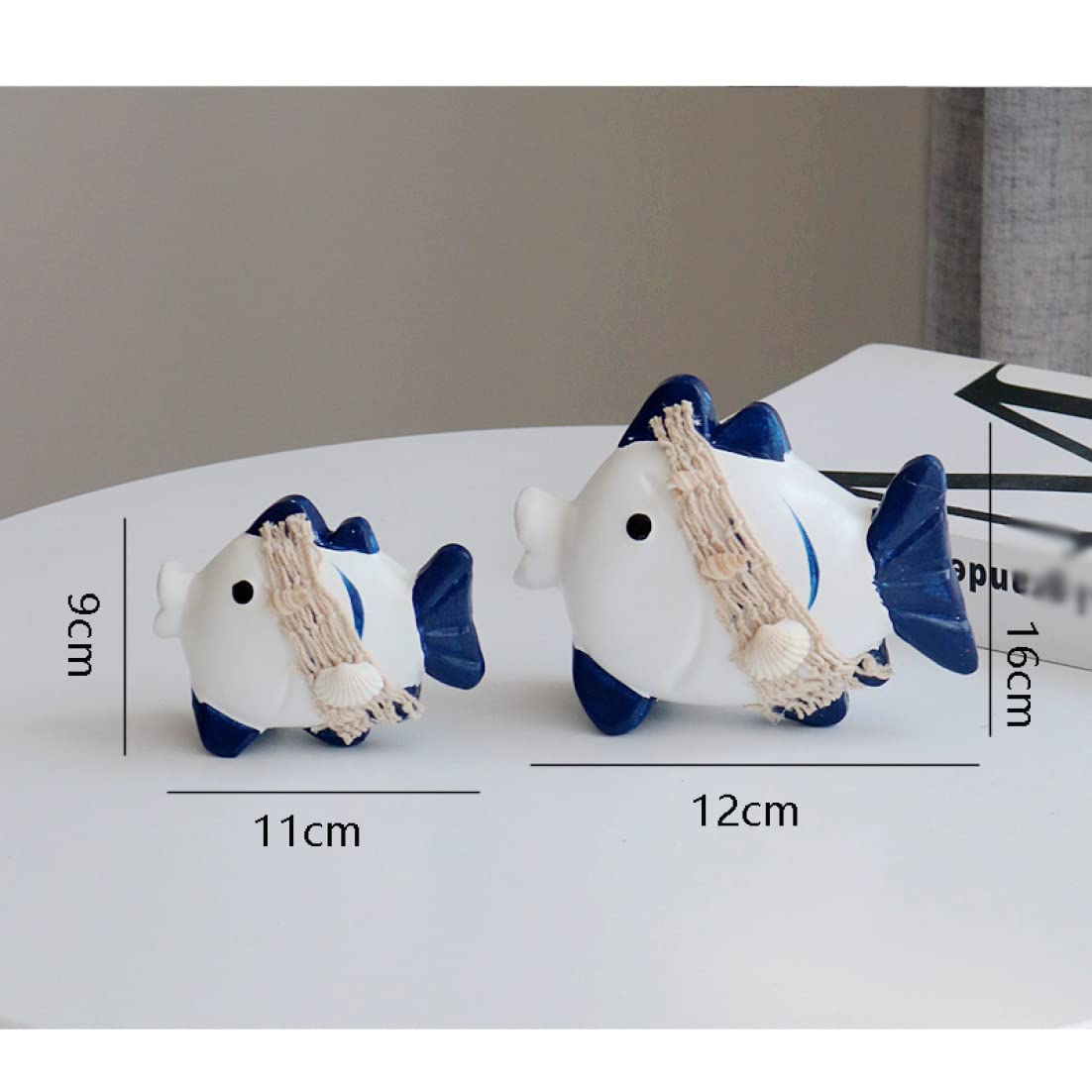 魚　置き物 Amazon.co.jp: かわいい 魚 置物 2個セット 海洋生物 誕生日プレゼント