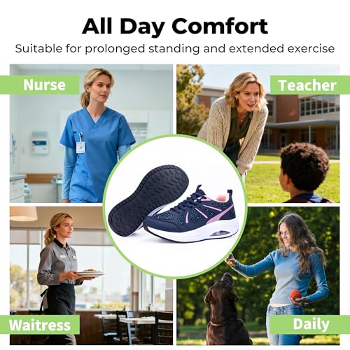 Image of AOV Women Arch Support Walking Shoes Orthotic Sneakers for Plantar Fasciitis Foot and Heel Pain Relief Tennis Shoes