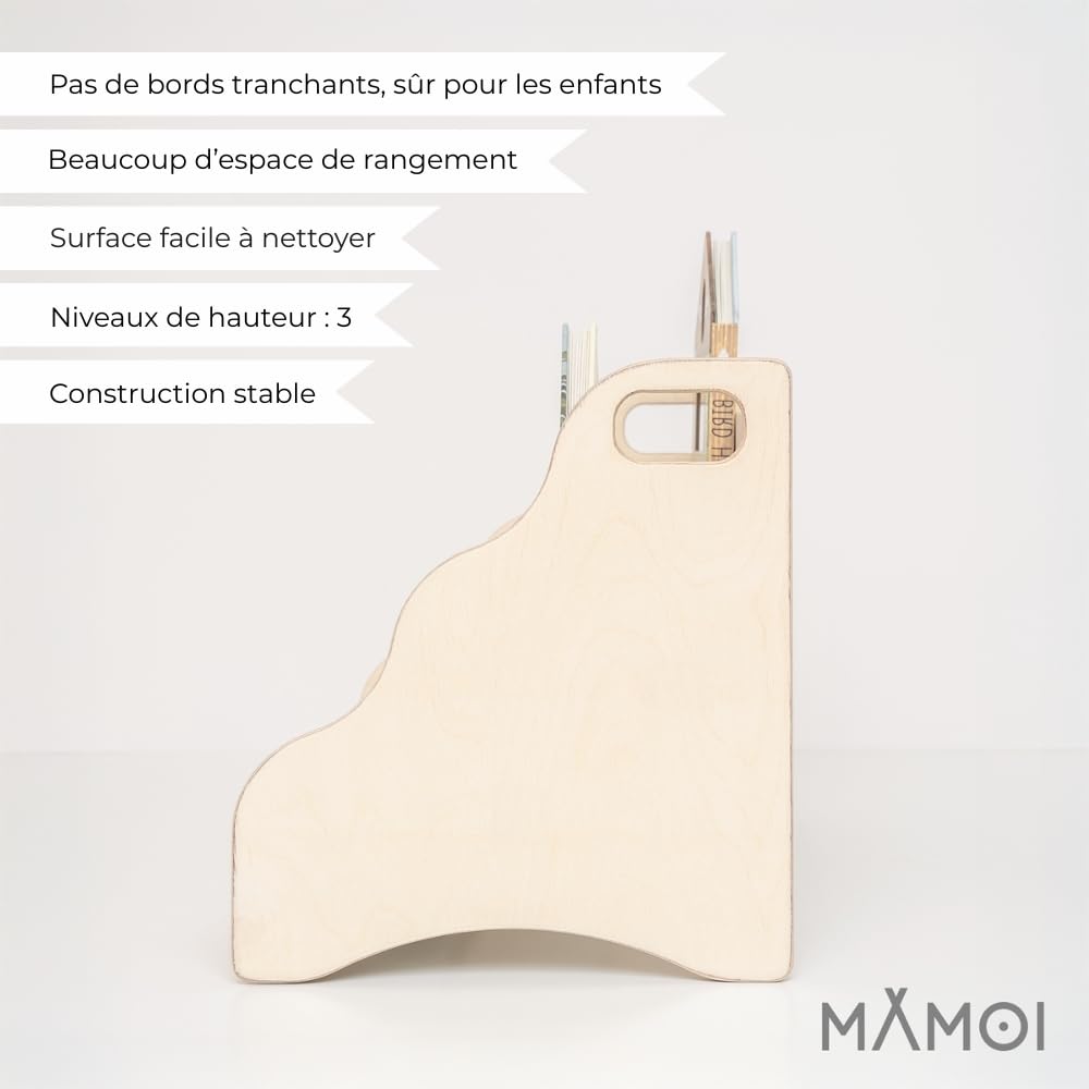 MAMOI® Bibliothèque Enfant – étagère Enfant, Organiseur de Livres pour Chambre d’Enfant, Porte-Livres, bibliothèque sur Pied, Rangement pour Livres, Caisse à Livres
