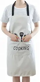 Avental Impermeável Ajustável Com Bolso PVC Anti-Manchas Fácil de Limpar Cozinha Churrasco 60cm x 90cm