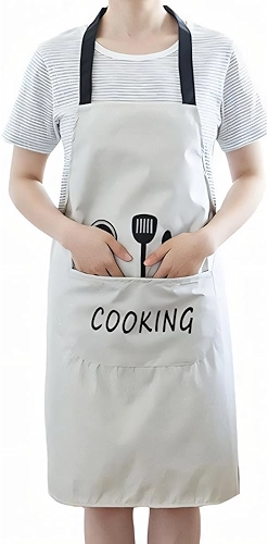 Avental Impermeável Ajustável Com Bolso PVC Anti-Manchas Fácil de Limpar Cozinha Churrasco 60cm x 90cm