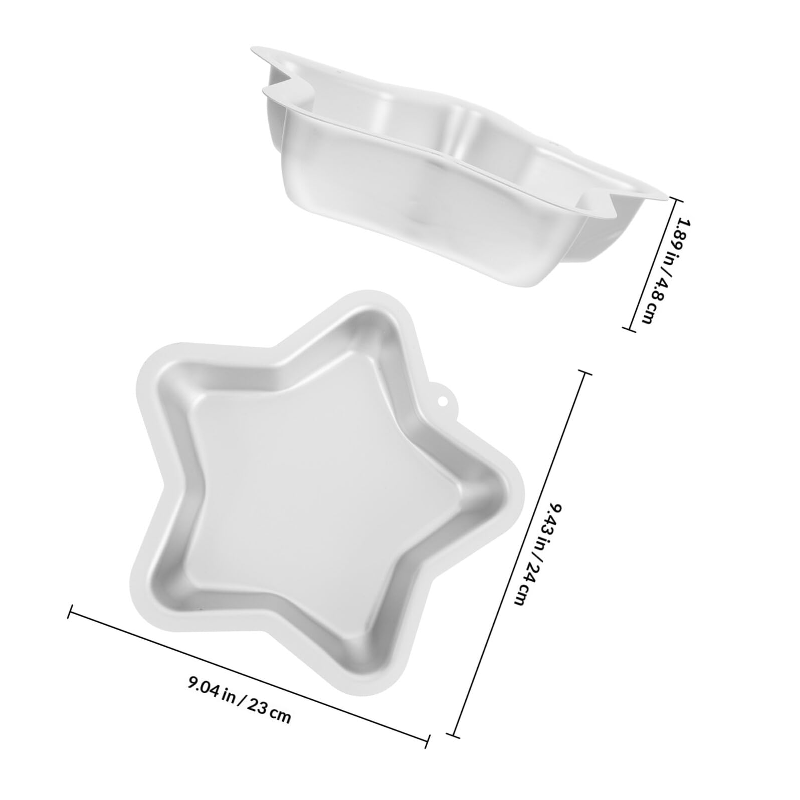 SOLUSTRE Teglia per Dolci a Forma di Stella in Alluminio Resistente 24X23 CM Stampo Antiaderente per Matrimoni e Celebrazioni Utensile da Forno Duraturo