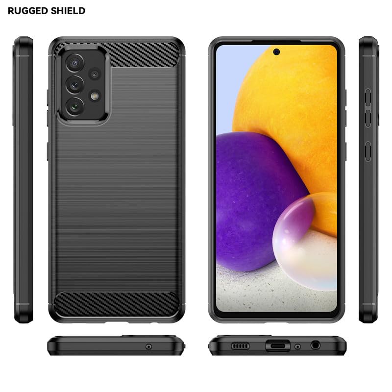 Image of Hybrid Carbon Fiber Back Case for Samsung Galaxy A72 (Black)