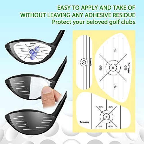 360Pcs Golf Impact Tape Set, Golf Clubs Impact Stickers For Woods Irons And Putters, Useful Golf Training Aid Labels For Self-Teaching Golf Swing Practice & Ball Hitting Recorder, Right Handed Version #TOP2