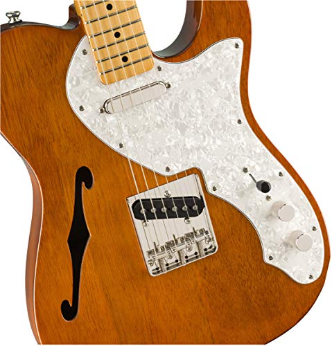 Image of Squier Classic Vibe 60s Thinline Telecaster Electric Guitar, with 2-Year Warranty, Natural, Maple Fingerboard