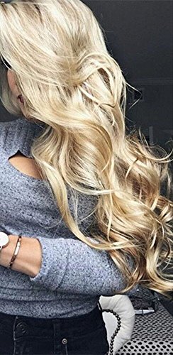 Ugeat Body Wave Pelucas Lace Front Natural Humano #613 Bleach Blonde 130% Densidad Pelucas de Mujer Rizadas Pelo Natural