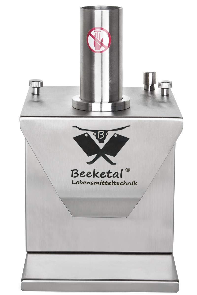 Beeketal 'CSB-3E' Profi Gastro Currywurst Schneider elektrisch mit Schnittstärkeneinstellung von 5-30 mm, Wurstschneider Gehäuse und Messer aus Edelstahl, 135 Watt Motor (wartungsfrei)