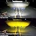 SUFEMOTEC LED Pod Lights Yellow White Double Color LED Driving Lamp Amber Fog Light 3Inch Bumper Lights For Motorcycle Trator Car ATV Pickup Truck Ditch Auxiliary Lights (Pack of 2)