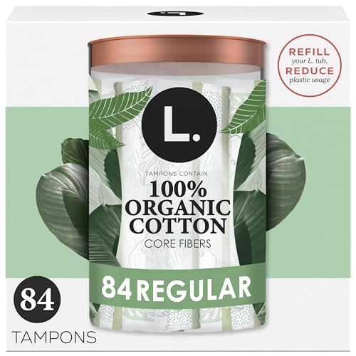 L. Cotton Tampons Regular Absorbency, Contains an Organic Cotton Core, Made Without Synthetic...