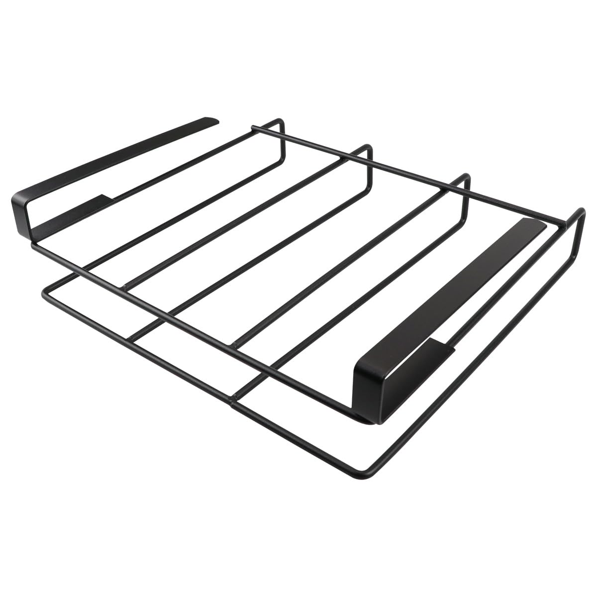 DOERDO Stainless Steel Hanging Chopping Board Rack Kitchen Organizer Metal Stand, Black, 10.4x9.8Inch