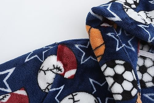 Image of Kids Hooded Bathrobe Girls Soft Plush Hooded Flannel Pajamas Sleepwear Boys Spa Robe