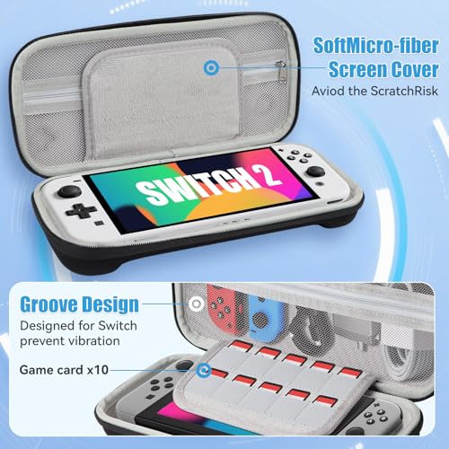 Estuche para Nintendo Switch 2 Olycism con protección premium rígida EVA e impermeable 5