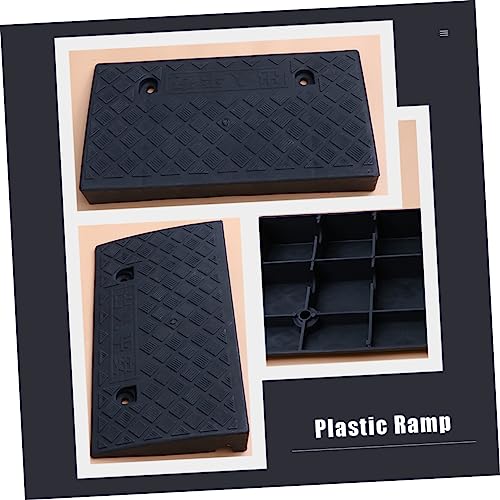 Rampa para bordillo de vehículo Vaguelly, rampa de carga ligera de plástico para automóviles, motocicletas y sillas de ruedas, diseño estable con alta tracción, color negro, para entradas y escalones miniatura 4