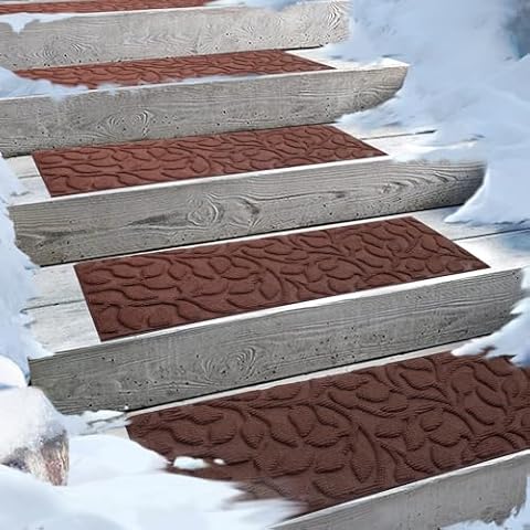 Aucuda Non-Slip Rubber Stair Treads Set Cover