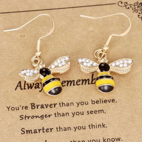 Bee Earrings for Women Gifts Gold Bumble Bee Bumblebee Jewelry Honey Bee Earings4
