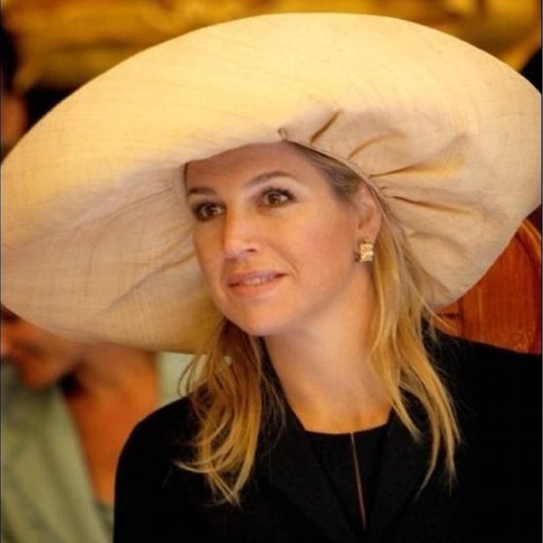 Pamela Invitada Boda Mujer Sombrero Ibiza Grande en Rafia de Madagascar Pamela Ala Larga 18 cm Moldeable Sombrero Playa Mujer Paja Madrina Boda, Pamelas para Bodas y Tocados, 10 Colores Disponibles