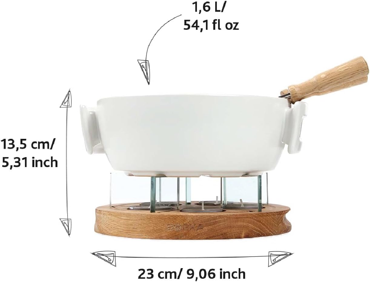 Boska Twinkle Cheese Fondue Pot - Great for Meat, Chocolate, and Cheese Snack - Serve 4 Persons Wedding Registry Items Kitchen Gifts for Family Housewarming - Use with Fondue Sticks