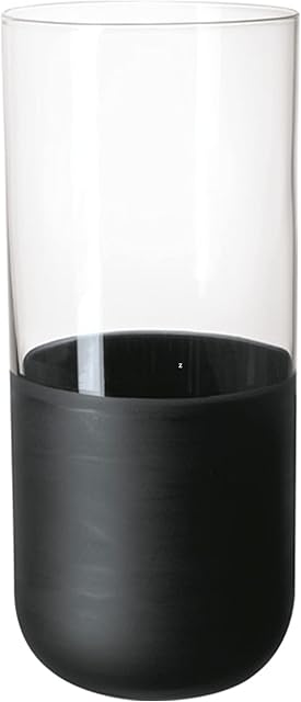 Villeroy & Boch  Manufacture Rock zestaw szklanek do long drinków, 4-cz., szkło kryształowe z matowym czarnym dnem, pojemność 300 ml