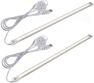Dimmable Under Cabinet Lighting, Portable USB Reading Strips Craft Light Eye-care LED Desk Reading Lamp Light Great for Craft Table,Pianos,Music Stands,Kitchen,Wardrobe,Shelf,Drawer (warm&cool)