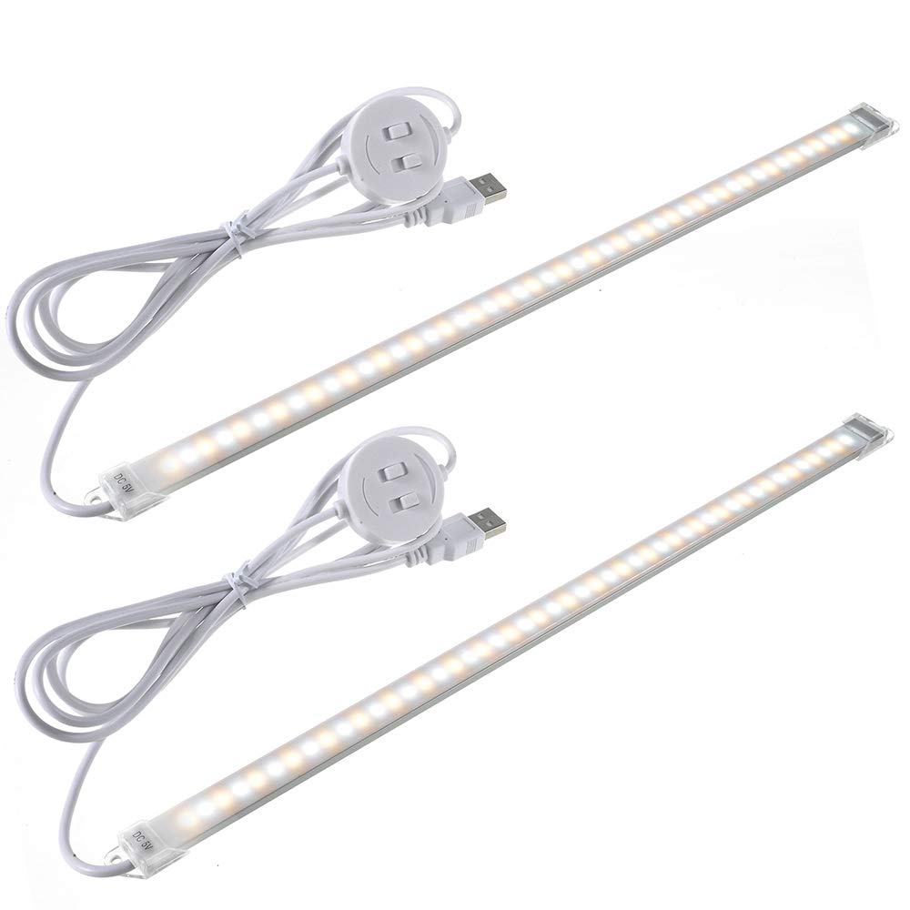 LULUAN Dimmable Under Cabinet Lighting, Portable USB Reading Strips Craft Light