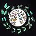 WandSticker4U®- 24X 3D PAPILLONS déco aile double et aimant (lumineux), papillon decoratifs pour réfrigérateur meubles mur de la salon chambre cuisine fenêtre chambre d'enfant filles adulte ado
