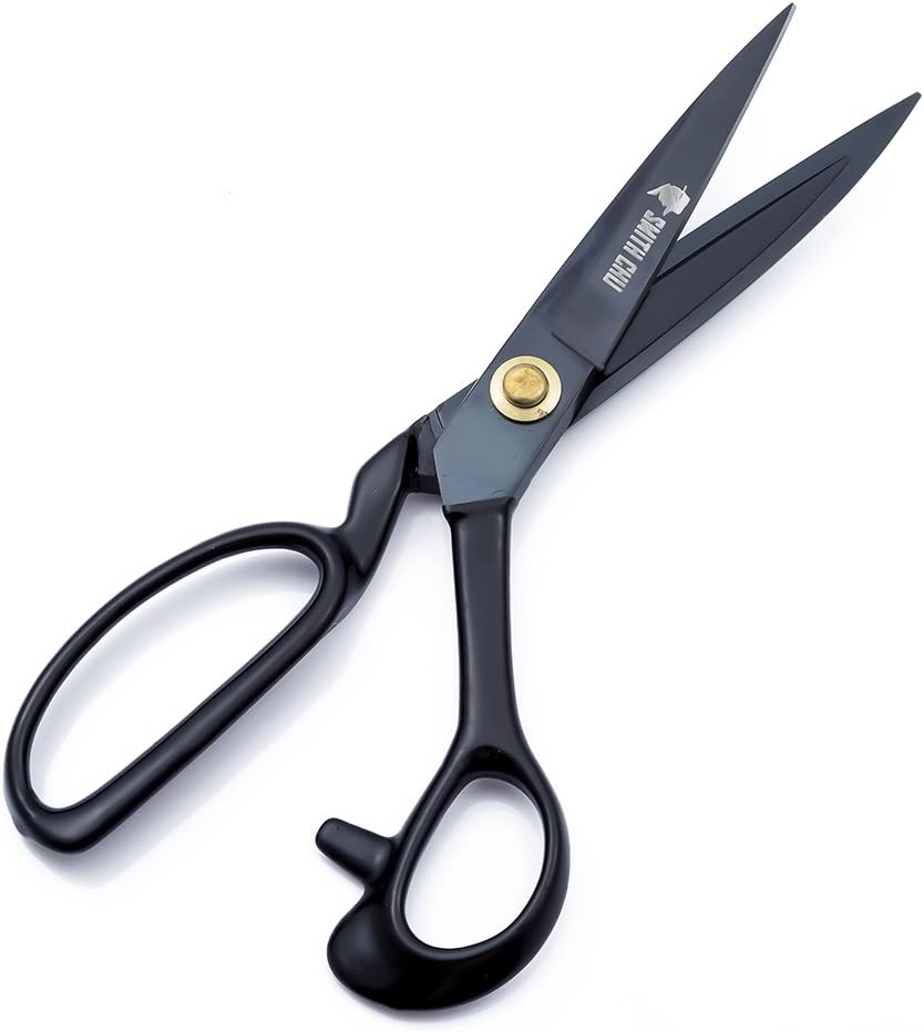 SMITH CHU Sewing Scissors-Heavy Duty Tailor Scissors Shears for Fabric,Leather,Raw Materials,Dressingmaking,Altering-Professional Upholstery Shears for Dressmakers Students Office Crafting (9 inch)