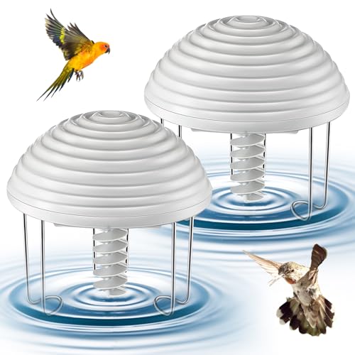 Hohean Water Agitator for Bird Bath Battery Birdbath Water Circulator Waterproof and Quiet Energy Saving Bird Bathtub Mixer for Patio Garden Pond Decoration(Grey 2 Pack)