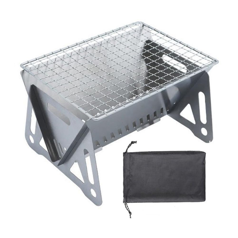 Hndhbfgrt Stainless Steel Portable Mini Barbecue Grill-Charcoal Stove Designed for Outdoor for Outdoor Picnic and Camping Activities M