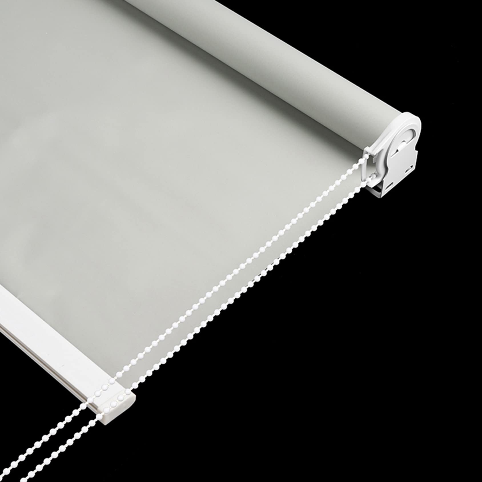 RYNS Verdunkelungsrollo Seitenzugrollo 70x200cm Klemmfix ohne Bohren verdunkelnd Thermorollo Verdunkelungsrollo Doppelrollo Fensterrollo für Fenster und Sichtschutz, Hellgrau