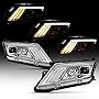 ACANII - For 2010-2012 Ford Fusion LED [SEQUENTIAL Signal] DRL Projector Headlights Headlamps Chrome Left + Right