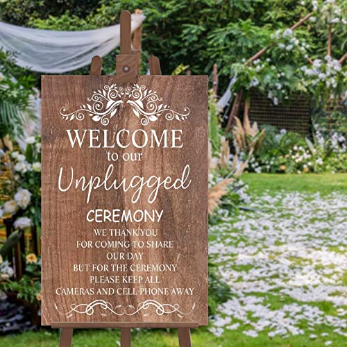 Panneau mariage débranché bois décor de cérémonie rustique vertical