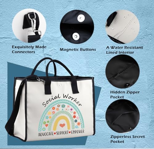 XYANFA Social Worker Tote Bag Social Worker Appreciation Gifts Counselor Msw Graduation Gift Lmsw Tote Bag4