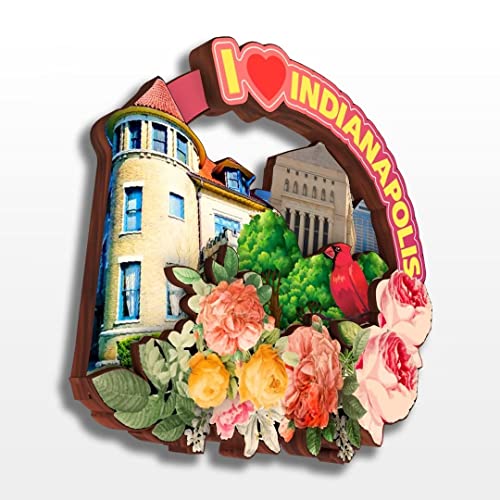 Imán de madera decorativo rectangular de Indianapolis miniatura 2