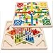 Zhicaikeji Ludo Game Set Legno Cinese Dama E Gli Scacchi di Volo 2-in-1 Gioco da Tavolo Famiglia Giochi da Tavolo for Bambini E Adulti (Color : True Color, Size : Free Size)