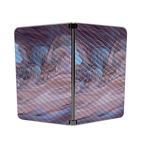 Image of MightySkins Carbon Fiber Skin for Microsoft Surface Duo - Monsoon | Protective, Durable Textured Carbon Fiber Finish | Easy to Apply, Remove, and Change Styles | Made in The USA (CF-MISURDUO-Monsoon)