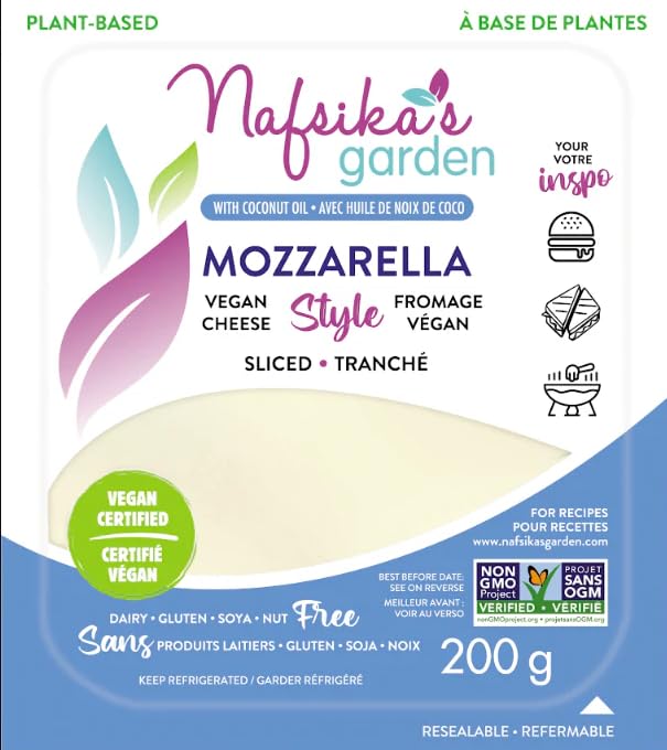 Nafsika's Garden Dairy-Free/Vegan Mozzarella Style Slices 7.05oz - 200g