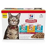 Hill's Science Diet Adult 1-6, Adult 1-6 Premium Nutrition, Wet Cat Food, Variety Pack: Tuna, Chicken, Ocean Fish Stew, 2.8 oz Pouch Variety Pack, Case of 12