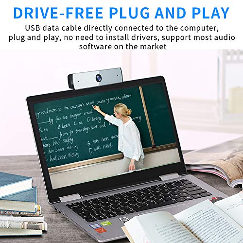 Webcam with Microphone, 1080P HD Webcam Streaming Computer Web Camera -USB Computer Camera for PC Laptop Desktop Video Calling,Conferencing - Thumbnail 6