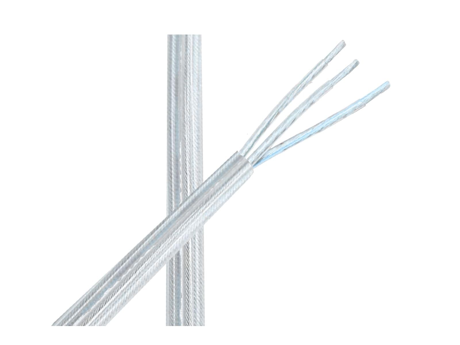 [Matassa 10m] Cavo Elettrico Trasparente FROR 3 Poli 3×0,50mm – Per Illuminazione LED, Lampade, Lampadari e Sospensioni – 250V