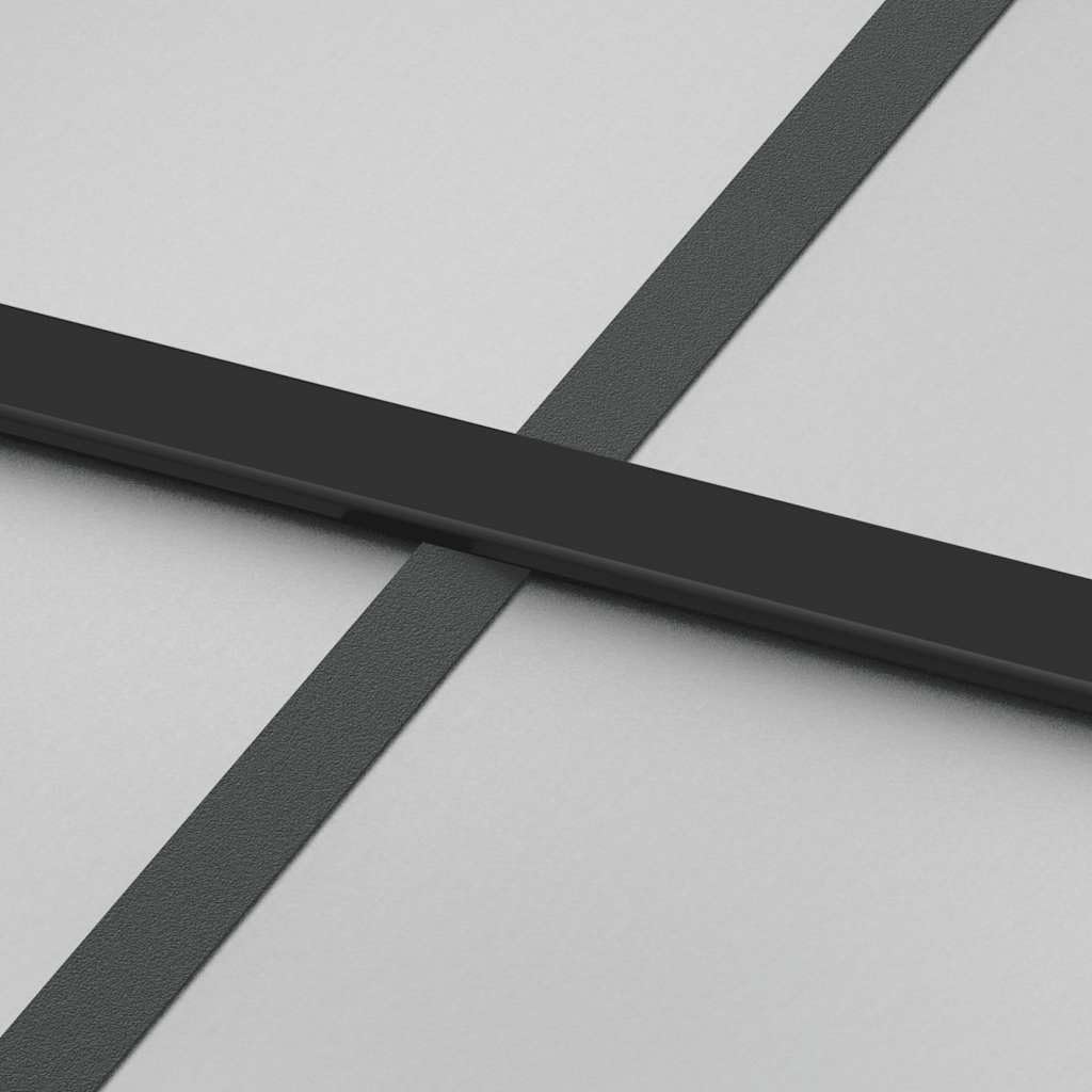 Mata do drzwi przesuwnych, 90 x 205 cm, ze szkła ESG i aluminium, z łagodnym przesuwaniem i stoperem do drzwi dla cichej pracy