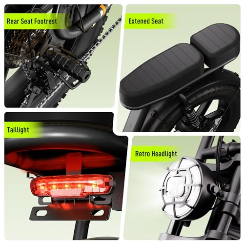 Image of TST Electric Bike for Adults, 1500W Peak Motor 60 Miles Fat Tire Ebike with 48V 15 /30Ah Removable Battery 20 inch Fat Tire E Bike, Full Suspension and 7-Speed,Off-Road Electric Bicycle for City Commuting