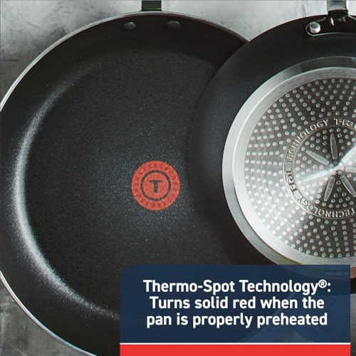 T-Fal Experience Non Stick Fry Pan Set 3 Piece, 8, 10.25, 12 Inch Induction Oven Broiler Safe 400F, Cookware, Kitchen Cooking Set, Pots and Pans, Skillets, Frying Pans, Dining, Dishwasher Safe, Black by T-Fal - Image 3