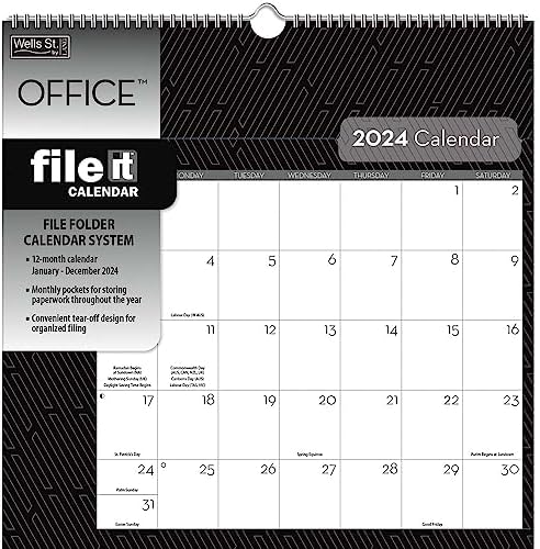 Amazon.com: Wells Street by LANG, Office File It 2024 Wall Calendar :  Office Products