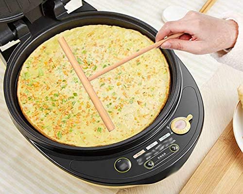 SCSpecial Crepe Spreader 2 Pieces 6.1 Inches x 4.7 Inches Natural Wooden T-Shaped Tool for Crepes Wooden Crepe Maker Pancake Maker Tool