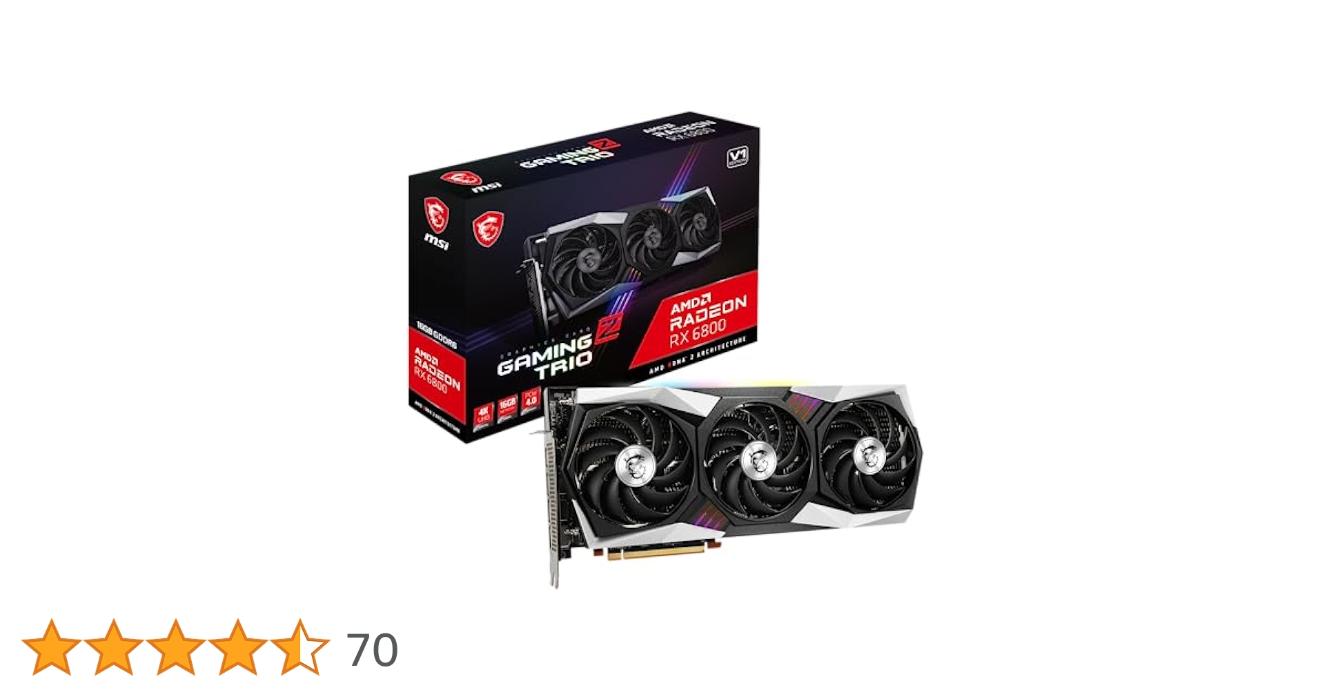 Amazon | MSI Radeon RX 6800 Gaming Z Trio 16G V1 (16GB GDDR6