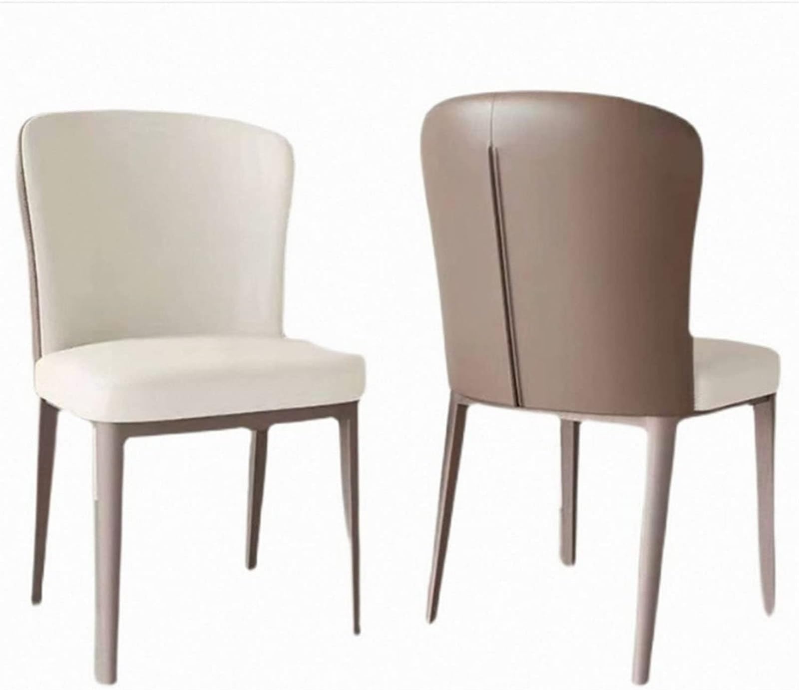 SJIALEN Kitchen Dining Chairs 2 PCS,304 Stainless Steel Back Stools High-End Hotel Manicure Makeup Chairs Backrest Home Chair Kitchen Chair