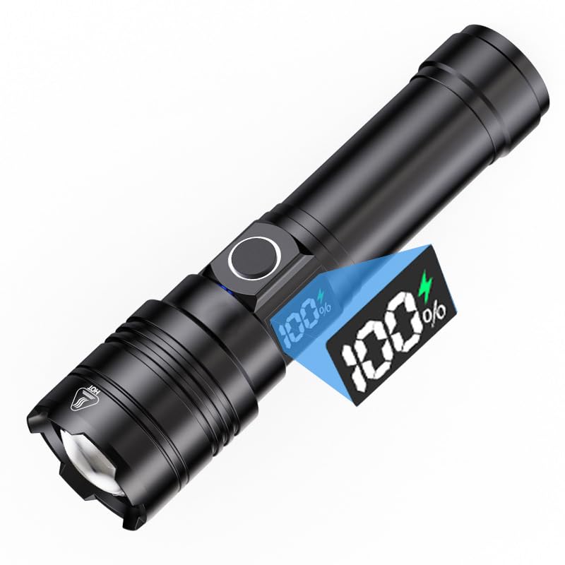 Lampe de poche LED rechargeable 10000 lumens étanche IP67 extrêmement lumineuse